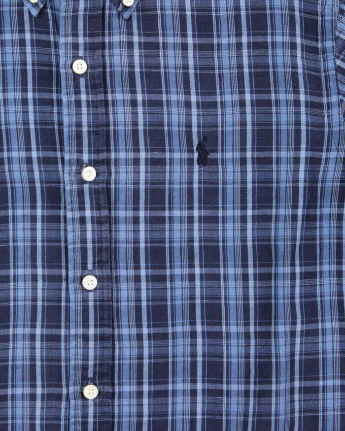 Vintage Ralph Lauren Silk &amp; Linen Check Shirt - L
