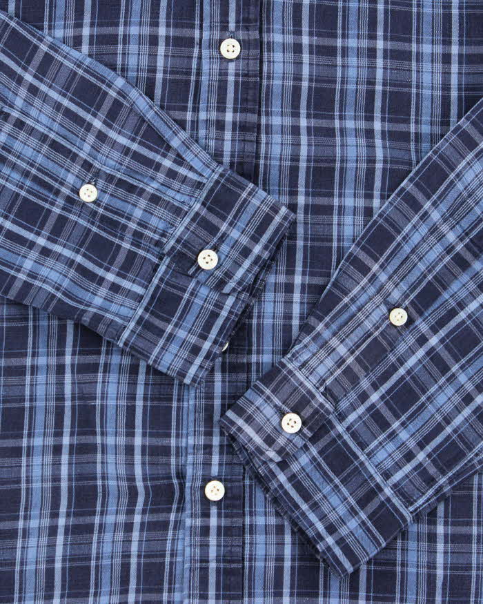 Vintage Ralph Lauren Silk &amp; Linen Check Shirt - L