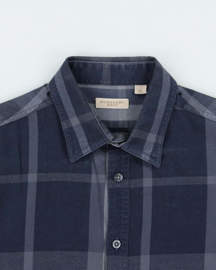 Vintage Y2K 00s Burberry Brit Large Nova Check Long Sleeve Shirt - XL