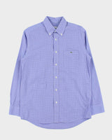 Vintage Y2K 00s Lacoste Check Long Sleeve Shirt - L