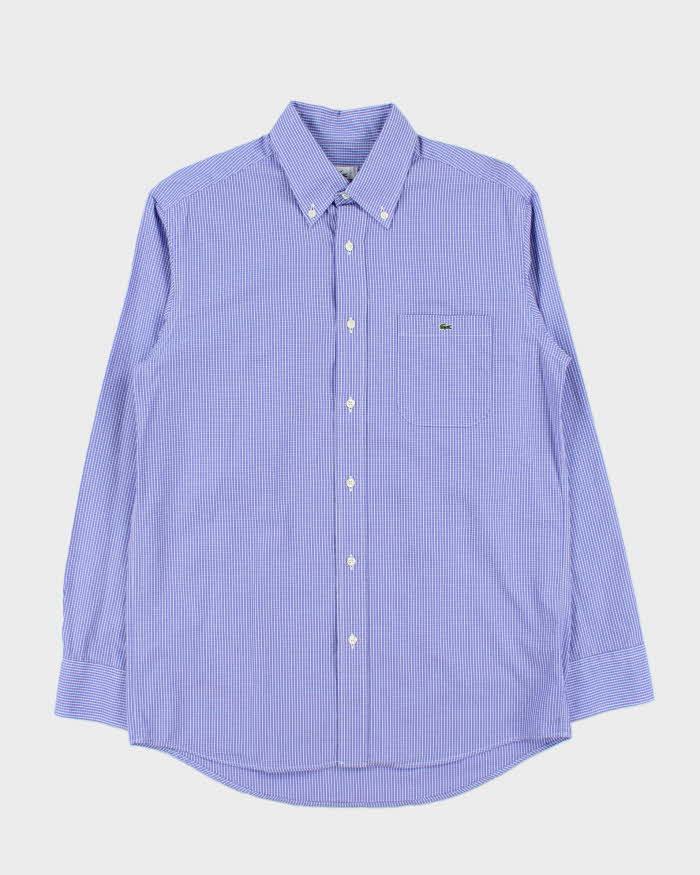 Vintage Y2K 00s Lacoste Check Long Sleeve Shirt - L