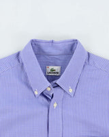 Vintage Y2K 00s Lacoste Check Long Sleeve Shirt - L