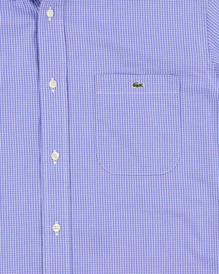 Vintage Y2K 00s Lacoste Check Long Sleeve Shirt - L