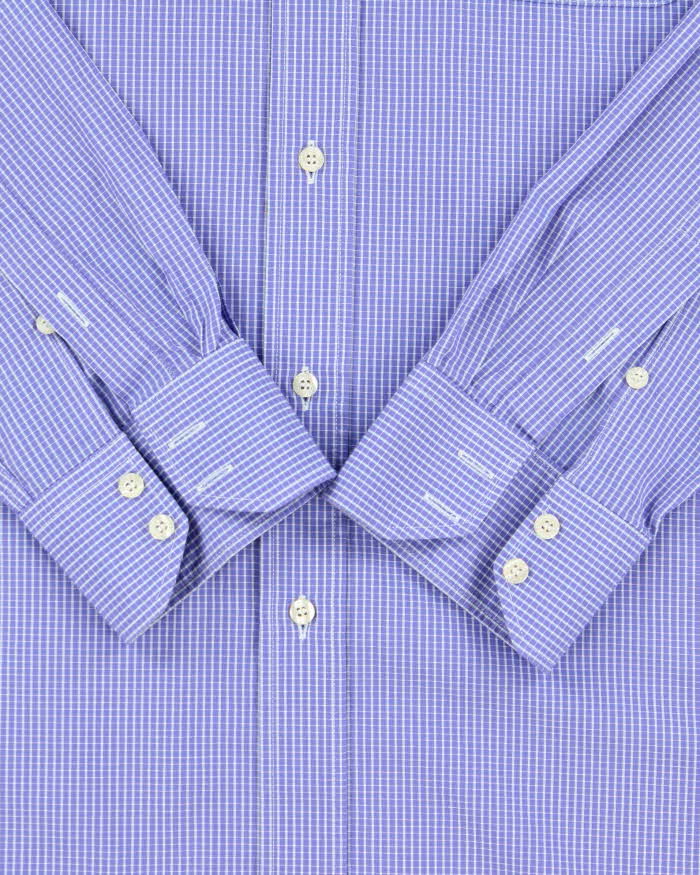 Vintage Y2K 00s Lacoste Check Long Sleeve Shirt - L