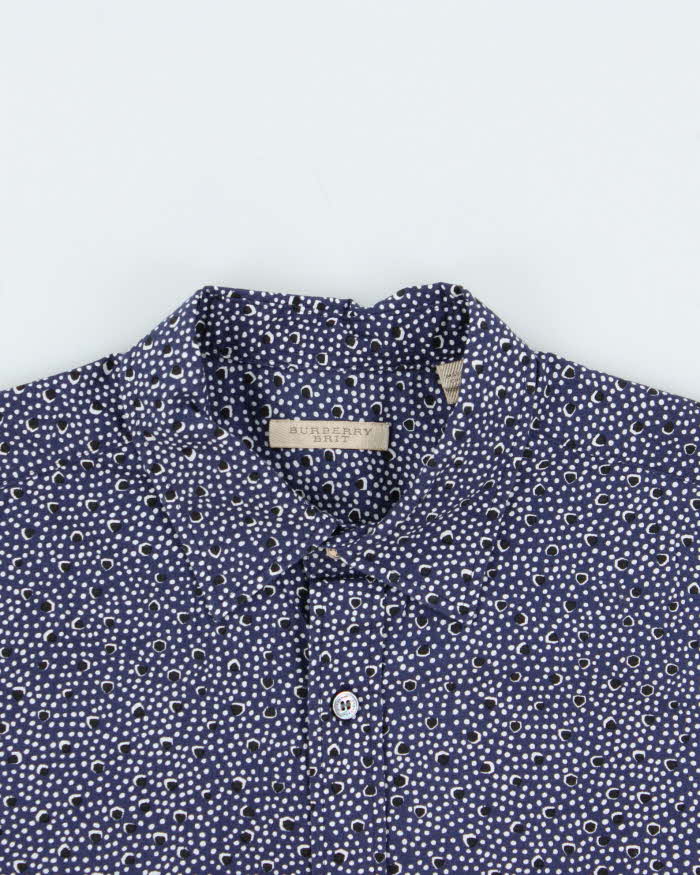 Vintage Y2K 00s Burberry Brit Dotted Print Long Sleeve Shirt - M