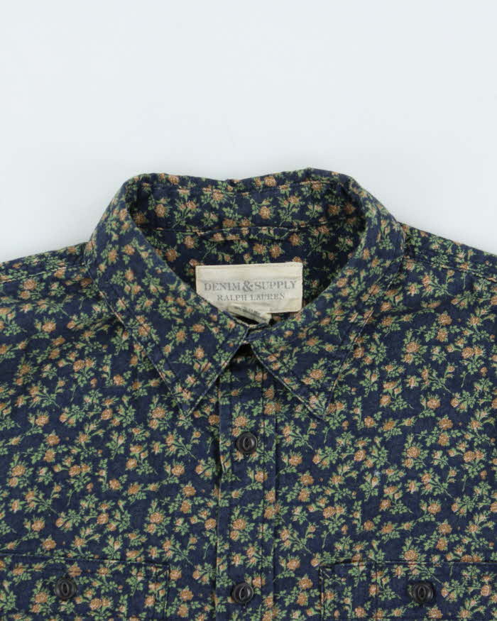 Vintage Ralph Lauren Denim &amp; Supply Floral Long Sleeve Shirt - M