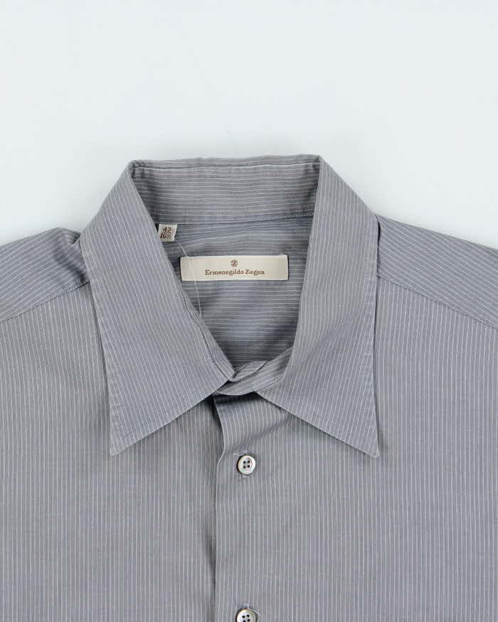 Vintage 1990s Ermenegildo Zegna Striped Long Sleeve Shirt - XL