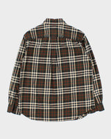 Vintage 1990s Lauren Ralph Lauren Brushed Cotton Plaid Long Sleeve Flannel Shirt - L