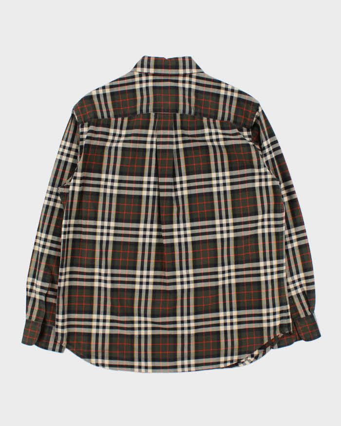 Vintage 1990s Lauren Ralph Lauren Brushed Cotton Plaid Long Sleeve Flannel Shirt - L