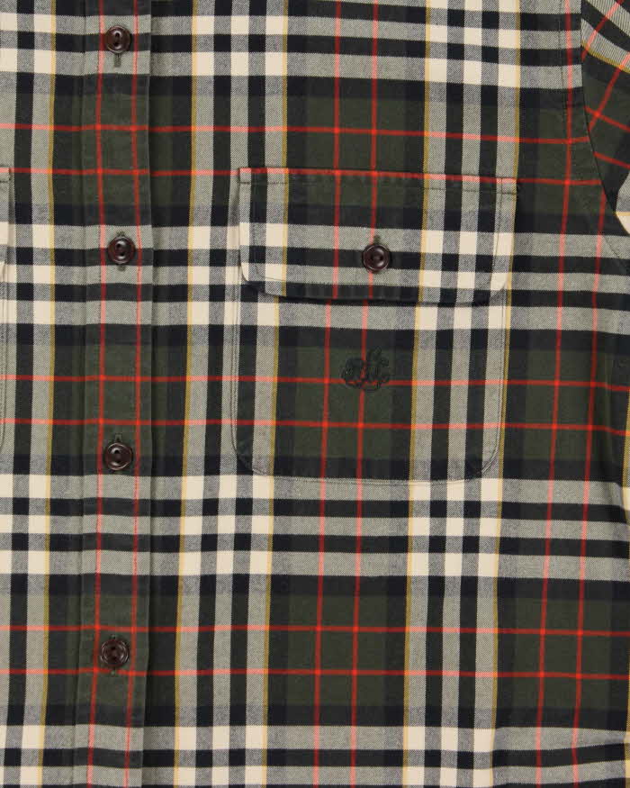 Vintage 1990s Lauren Ralph Lauren Brushed Cotton Plaid Long Sleeve Flannel Shirt - L