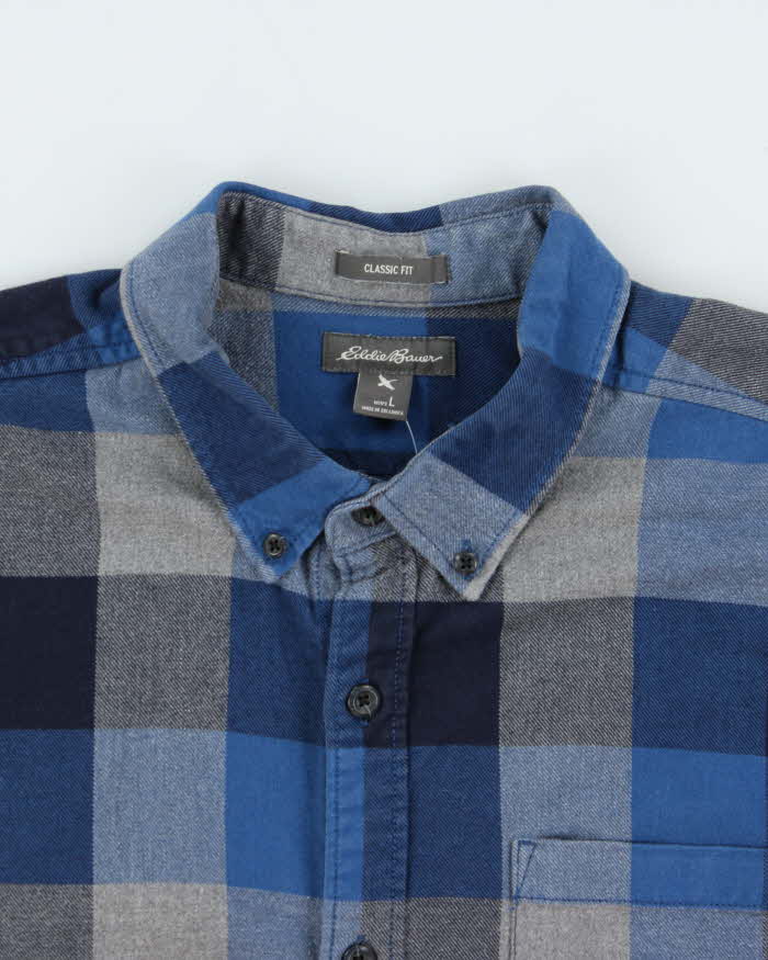 Vintage Eddie Bauer Plaid Classic Fit Long Sleeve Flannel Shirt - L