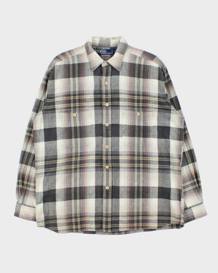 Vintage 1980s Polo Ralph Lauren Oversized Long Sleeve Flannel Shirt - L