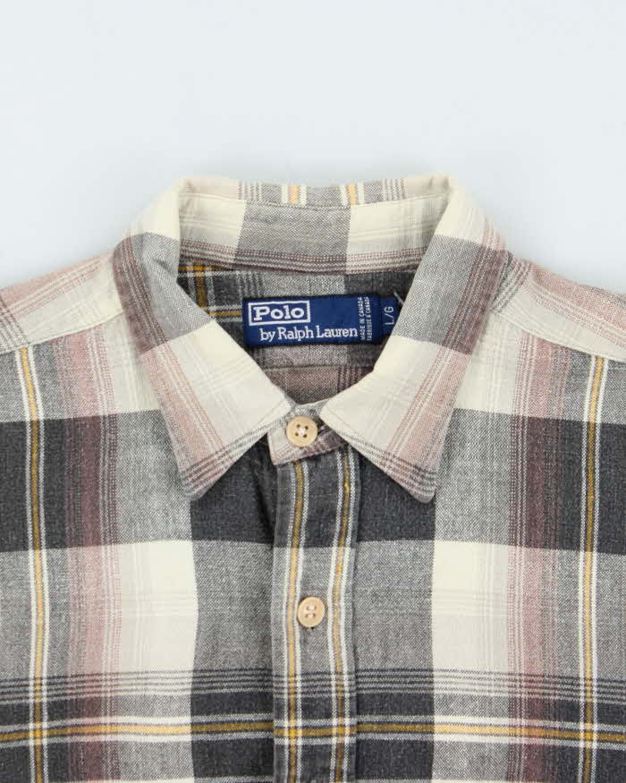 Vintage 1980s Polo Ralph Lauren Oversized Long Sleeve Flannel Shirt - L