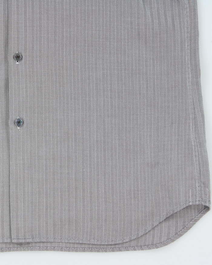 Vintage Burberry Striped Long Sleeve Dress Shirt - L