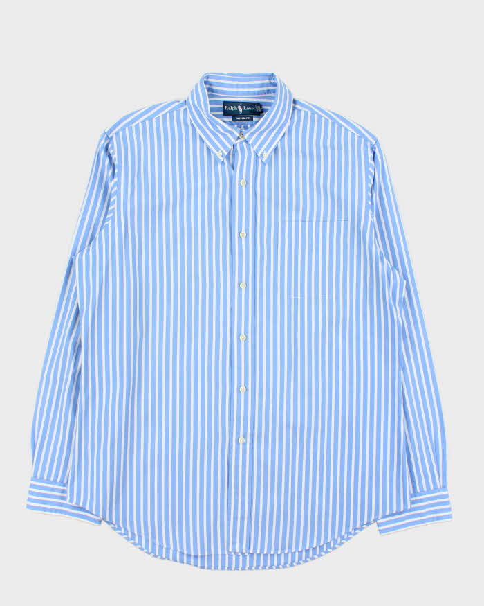 Vintage 00s Ralph Lauren Striped Custom Fit Long Sleeve Shirt - L