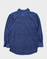 Vintage 1990s Levi's SilverTab Velour Striped Long Sleeve Shirt - M