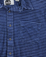 Vintage 1990s Levi's SilverTab Velour Striped Long Sleeve Shirt - M