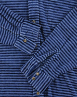 Vintage 1990s Levi's SilverTab Velour Striped Long Sleeve Shirt - M