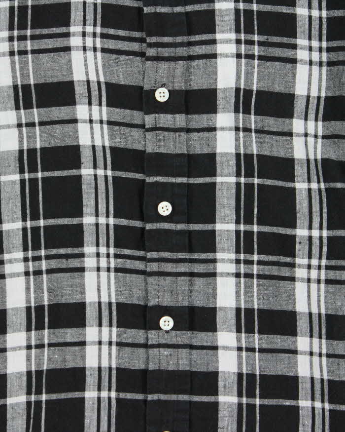 Vintage Polo Ralph Lauren Plaid Linen Long Sleeve Shirt - M