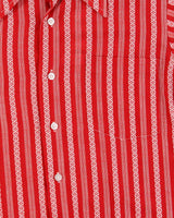 Vintage 1970's Javelin Striped Patterned Long Sleeve Western Shirt - M
