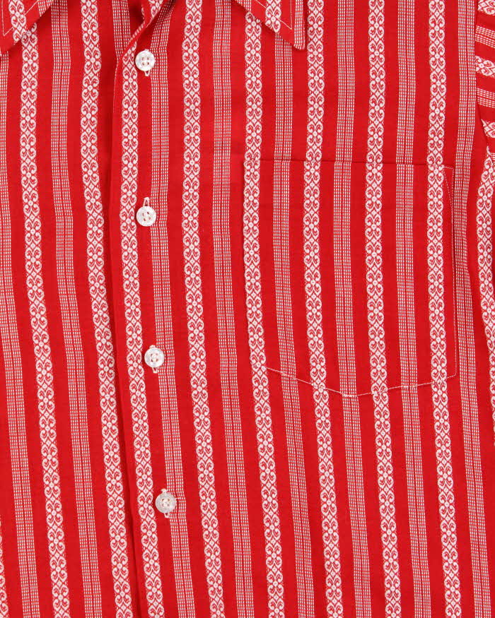 Vintage 1970's Javelin Striped Patterned Long Sleeve Western Shirt - M