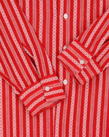 Vintage 1970's Javelin Striped Patterned Long Sleeve Western Shirt - M
