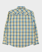 Vintage 00s Wrangler Plaid Snap Button Long Sleeve Western Shirt - L