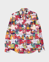 Vintage SS2009 A Bathing Ape Patchwork Plaid Long Sleeve Shirt - M