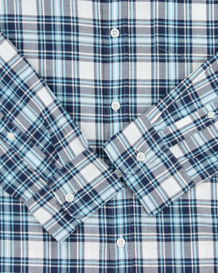 Vintage J.Crew Indian Madras Cotton Plaid Long Sleeve Shirt - M