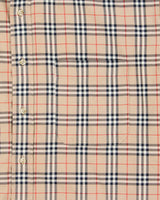 Vintage Y2K 00s Burberry Tan Nova Check Oversized Long Sleeve Shirt - M