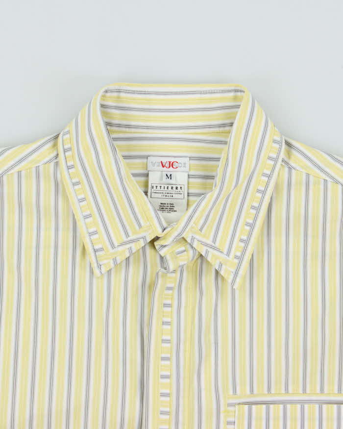 Vintage Y2K 00s Versace Jeans Couture Striped Long Sleeve Shirt - M