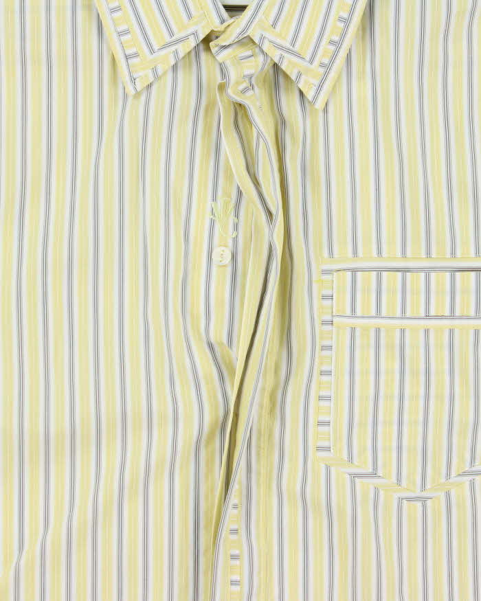 Vintage Y2K 00s Versace Jeans Couture Striped Long Sleeve Shirt - M