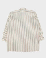 Vintage 1970s National Striped Pima Cotton Long Sleeve Oversized Shirt - L