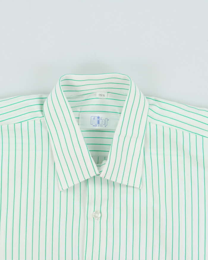 Vintage 1980s Flint UK Made Striped Long Sleeve Shirt - M