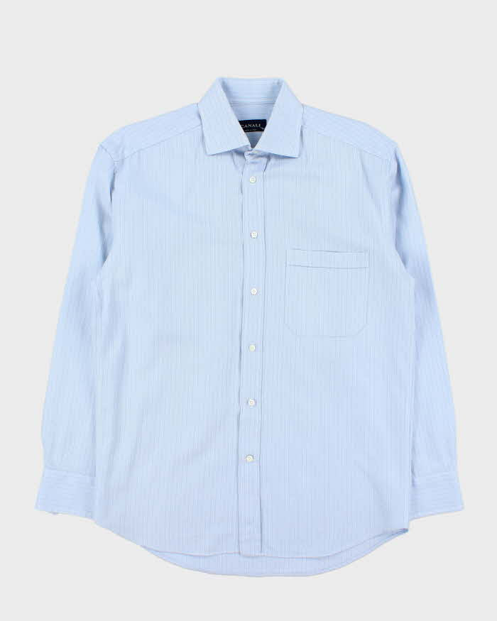 Vintage 1990s Canali Striped Long Sleeve Shirt - M