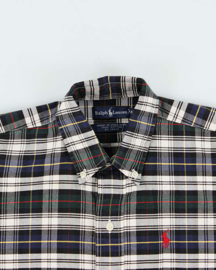 Vintage 1990s Polo Ralph Lauren Tartan  Long Sleeve Shirt - M