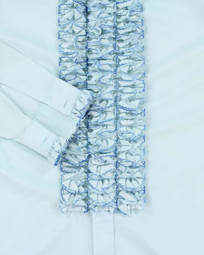 Vintage 1970s Arrow Ruffled Long Sleeve Dress Shirt - M