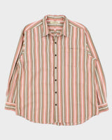 Vintage 00s Tommy Bahamas Striped Silk Long Sleeve Shirt - XL