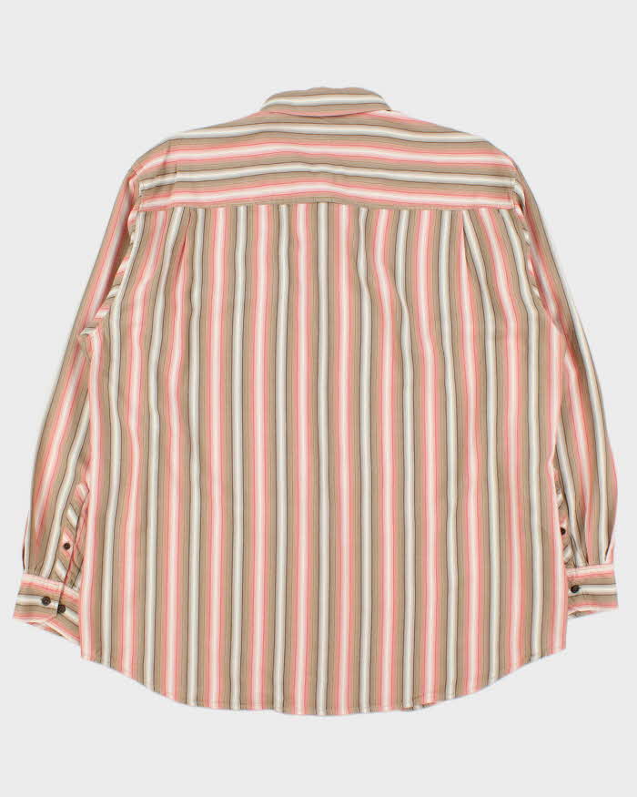 Vintage 00s Tommy Bahamas Striped Silk Long Sleeve Shirt - XL