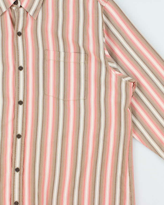 Vintage 00s Tommy Bahamas Striped Silk Long Sleeve Shirt - XL