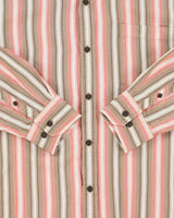 Vintage 00s Tommy Bahamas Striped Silk Long Sleeve Shirt - XL