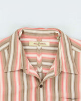 Vintage 00s Tommy Bahamas Striped Silk Long Sleeve Shirt - XL