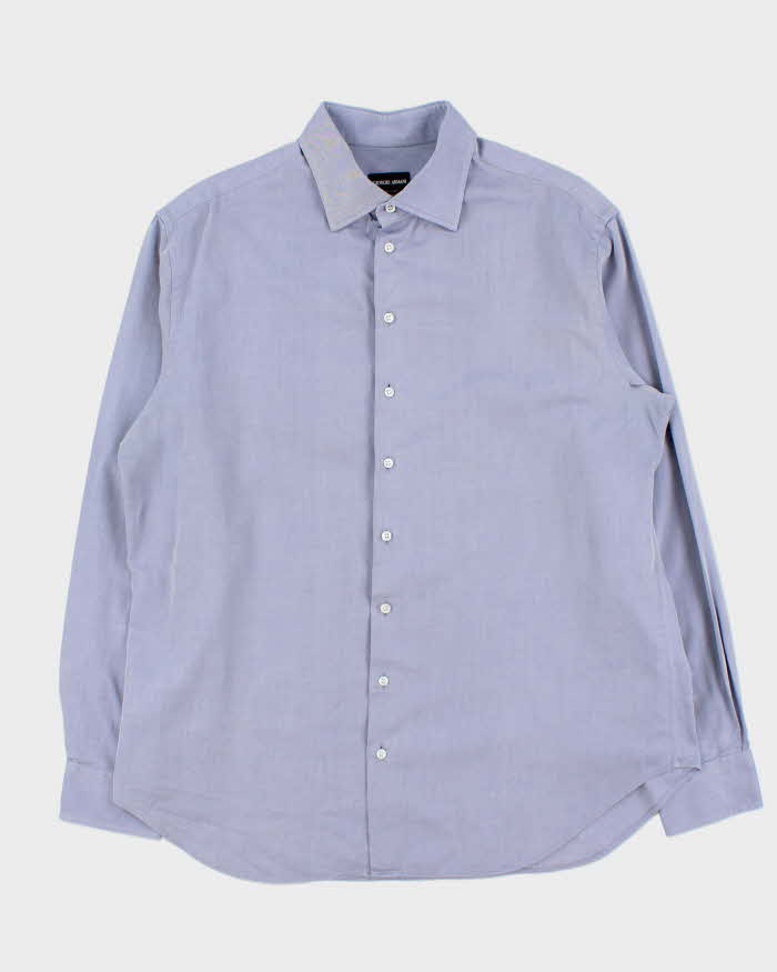 Vintage 00s Giorgio Armani Chambray Long Sleeve Shirt - XXL