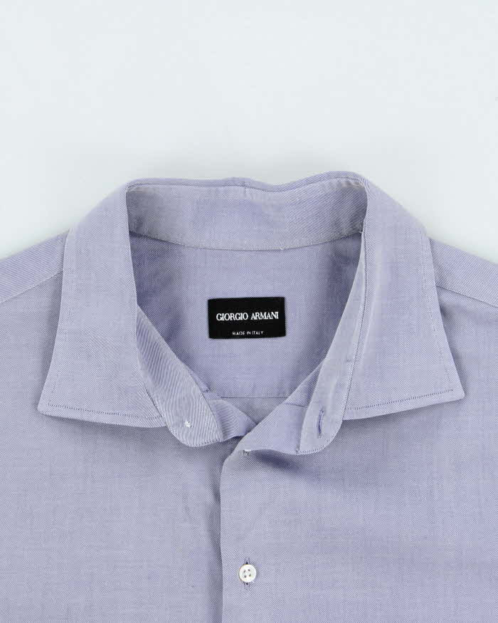 Vintage 00s Giorgio Armani Chambray Long Sleeve Shirt - XXL