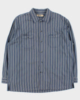 Vintage 1990s Kansai Yamamoto Jeans Japanese Denim Long Sleeve Shirt - XXXL