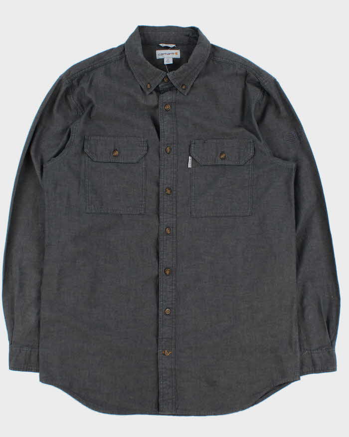 Vintage Carhartt Relaxed Fit Chambray Long Sleeve Workwear Shirt - L