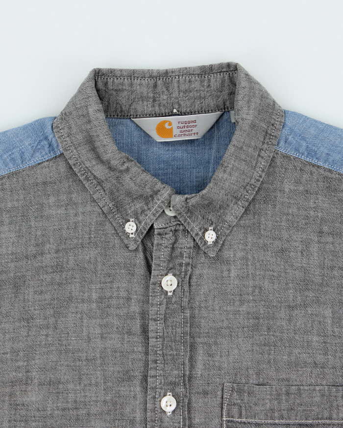 Vintage Carhartt WIP Two-Tone Chambray Long Sleeve Shirt - M
