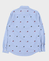 Vintage Tommy Hilfiger Embroidered Chambray New York Fit Long Sleeve Shirt - M