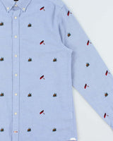 Vintage Tommy Hilfiger Embroidered Chambray New York Fit Long Sleeve Shirt - M