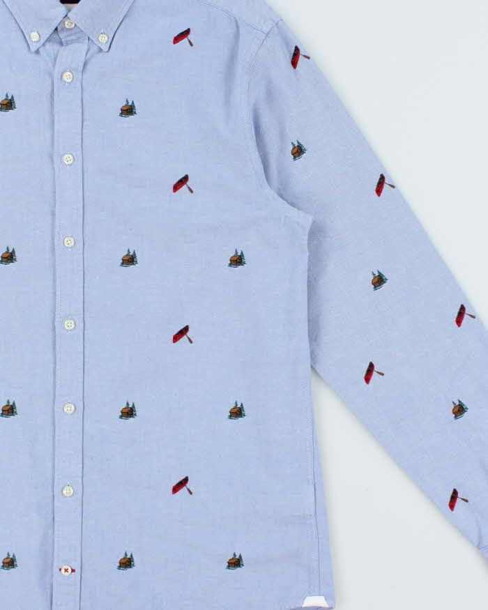 Vintage Tommy Hilfiger Embroidered Chambray New York Fit Long Sleeve Shirt - M